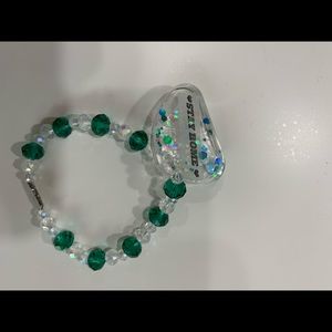 Handcrafted resin “Stay Home” bracelet